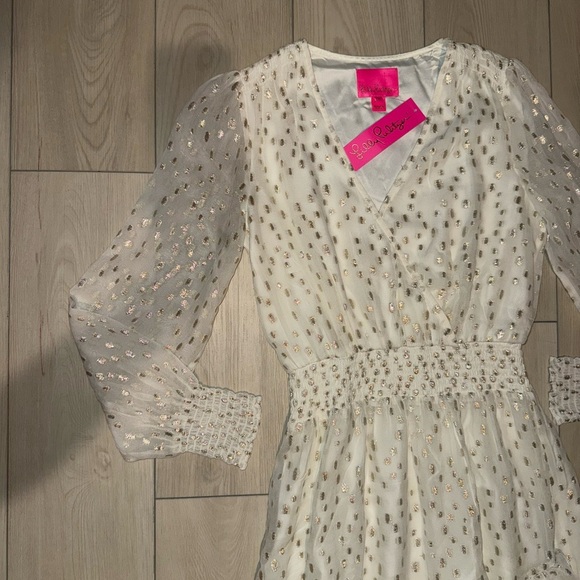 Lilly Pulitzer Gold Foil Maxi Dress – Size 8 (NWT) - Picture 4 of 9